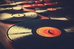 A vintage vinyl music background Product Image 1