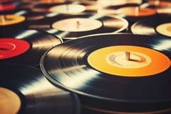 A vintage vinyl music background Product Image 1