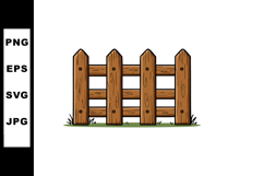 Wooden fence garden barrier natural design rustic outdoor el Product Image 1