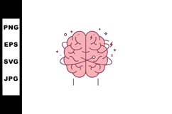 Human brain abstract concept with pink color and creative sy Product Image 1