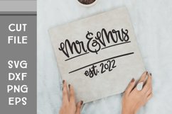 Mr & Mrs, Wedding Guestbook or Album, Hand Lettered SVG Product Image 1