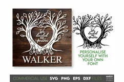 Family Tree SVG with Family Quotes and Last name design for Your gift projects or home decoration.  