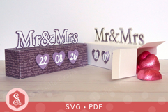 Mr and Mrs Treat Box SVG PDF Templates Product Image 3
