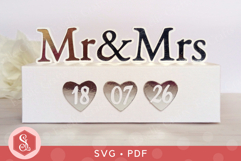 Mr and Mrs Treat Box SVG PDF Templates Product Image 2