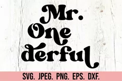 Mr Onederful SVG - 1st Birthday Boy - One Birthday Shirt PNG Product Image 5