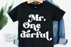 Mr Onederful SVG - 1st Birthday Boy - One Birthday Shirt PNG Product Image 1