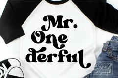 Mr Onederful SVG - 1st Birthday Boy - One Birthday Shirt PNG Product Image 4