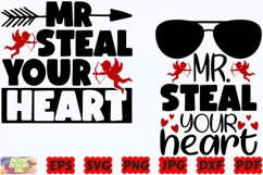 Mr Steal Your Heart SVG | Funny Valentine's Day SVG | Love Product Image 2