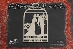 First Christmas Married laser cut ornament SVG Product Image 2