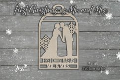 First Christmas Married laser cut ornament SVG Product Image 3