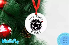 Mrs Claus Cam Svg Christmas Svg Christmas Ornament Svg Product Image 1