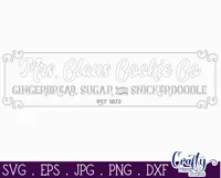 Mrs Claus Cookie Co Christmas Farmhouse Sign Svg Product Image 3