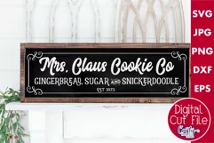 Mrs Claus Cookie Co Christmas Farmhouse Sign Svg Product Image 1