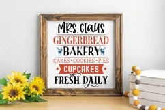 Mrs Claus Gingerbread SVG ,Christmas Sign SVG Design Product Image 3