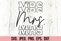 Mrs SVG - Bride Wedding - Fiancee - Engaged Era Shirt PNG Product Image 5