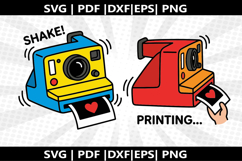 Polaroid Shake cricut Silhouette,kids Shirt Product Image 1