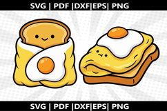 Egg Toast Blanket cricut Silhouette,kids Shirt ,Cut Product Image 2