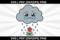 Sad Cloud Rain cricut Silhouette,kids Shirt Product Image 2