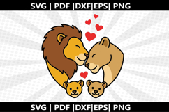 Lion Family cricut Silhouette,kids Shirt Product Image 2