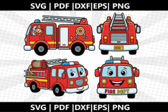 Fire engine cricut Silhouette,kids Shirt Product Image 2