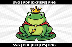 Frog King cricut Silhouette,kids Shirt Product Image 2