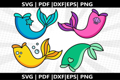 Mermaid tail cricut Silhouette,kids Shirt Product Image 1