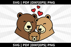 Bear couple cricut Silhouette,kids Shirt Product Image 2