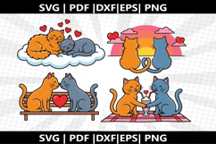 Cat Couple cricut Silhouette,kids Shirt Product Image 1