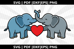 Elephant Couple cricut Silhouette,kids Shirt Product Image 2