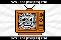 TV Static cricut Silhouette,kids Shirt Product Image 2