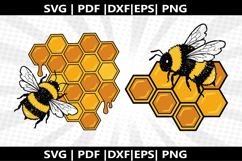 Bee &amp; Honeycomb cricut Silhouette,kids Shirt ,Cut Product Image 2