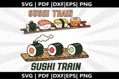 Sushi Train cricut Silhouette,kids Shirt Product Image 1