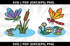 Dragonfly Pond cricut Silhouette,kids Shirt ,Cut Product Image 2