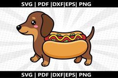 Hot Dog Dachshund cricut Silhouette,kids Shirt ,Cut Product Image 2