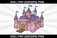 princess Castle cricut Silhouette,kids Shirt Product Image 1