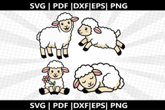 Sheep cricut Silhouette,kids Shirt Product Image 1