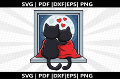 Cat Couple cricut Silhouette,kids Shirt Product Image 2