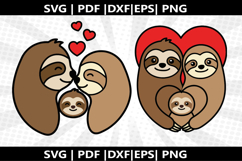 Sloth Couple cricut Silhouette,kids Shirt Product Image 1