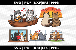 Cat Couple cricut Silhouette,kids Shirt Product Image 1