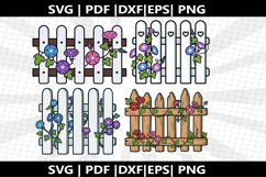morning glories Fence cricut Silhouette,kids Shirt Product Image 1