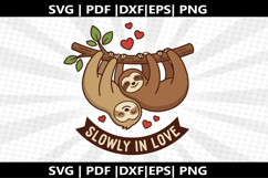 Sloth Couple cricut Silhouette,kids Shirt Product Image 2