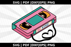 VHS Be Kind cricut Silhouette,kids Shirt Product Image 2