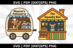 Mouse Bakery cricut Silhouette,kids Shirt ,Cut Product Image 2