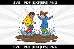 Puddle Jump cricut Silhouette,kids Shirt Product Image 2