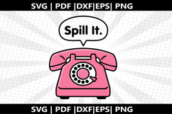 Rotary Phone Gossip cricut Silhouette,kids Shirt Product Image 2