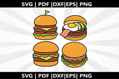 Burger cricut Silhouette,kids Shirt Product Image 1