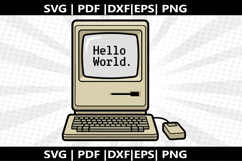 Old Mac Computer cricut Silhouette,kids Shirt ,Cut Product Image 2