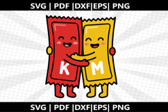 Ketchup &amp; Mustard cricut Silhouette,kids Shirt Product Image 2