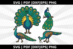 Peacock cricut Silhouette,kids Shirt Product Image 1