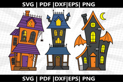 Hunted House cricut Silhouette,kids Shirt Product Image 1